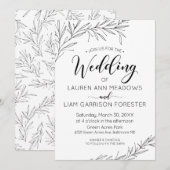 Faire-part de mariage Branches à main (Devant / Derrière)