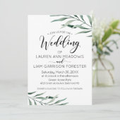 Faire-part de mariage Branches aquarelles (Debout devant)