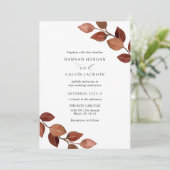 Faire-part de mariage Branches rustiques d'automne (Debout devant)