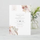 Faire-part de mariage BRENNA Bohemian Tropical Pal (Debout devant)