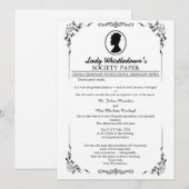 Faire-part de mariage Bridgerton – Style Régence   (Devant / Derrière)