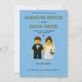 Faire-Part de Mariage Briques de Construction Clas (Devant)