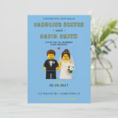 Faire-Part de Mariage Briques de Construction Clas (Debout devant)