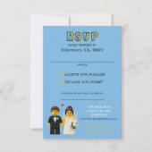 Faire-Part de Mariage Briques de Construction Clas (Devant)