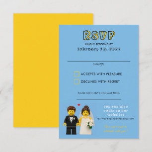 Faire-Part de Mariage Briques de Construction Clas