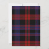 Faire-part de mariage Brown Clan Tartan Plaid (Dos)