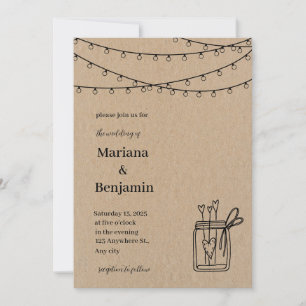 Faire-part de mariage Brown classique