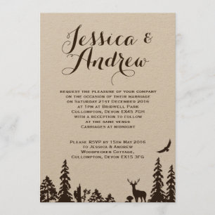 Faire-part de mariage Brown de Papier d'emballage