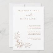 Faire-part de mariage Brown élégant (Devant)