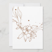 Faire-part de mariage Brown élégant (Dos)