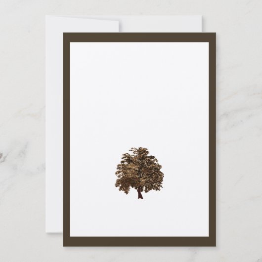 Faire-part de mariage Brown en chêne (Devant)