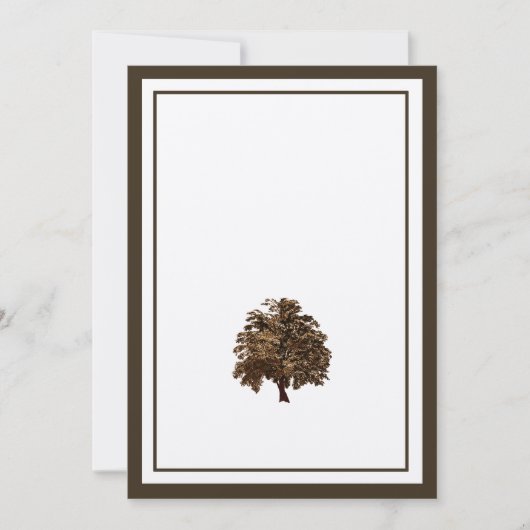 Faire-part de mariage Brown en chêne (Devant)