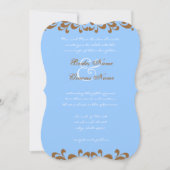 Faire-part de mariage Brown et Blue Swils (Devant)