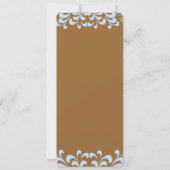 Faire-part de mariage Brown et Blue Swils (Dos)