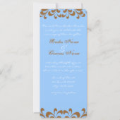 Faire-part de mariage Brown et Blue Swils (Devant)