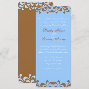 Faire-part de mariage Brown et Blue Swils