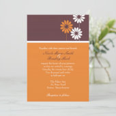 Faire-part de mariage Brown et orange (Debout devant)