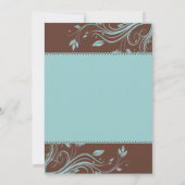 Faire-part de mariage Brown et Turquoise de la flo (Dos)
