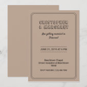 faire-part de mariage Brown rustique classique (Devant / Derrière)