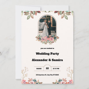 Faire-part de mariage Brown Watercolor