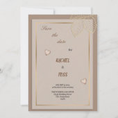 faire-part de mariage brun (Devant)