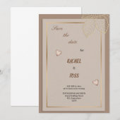 faire-part de mariage brun (Devant / Derrière)