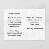 faire-part de mariage budget amusant (Dos)