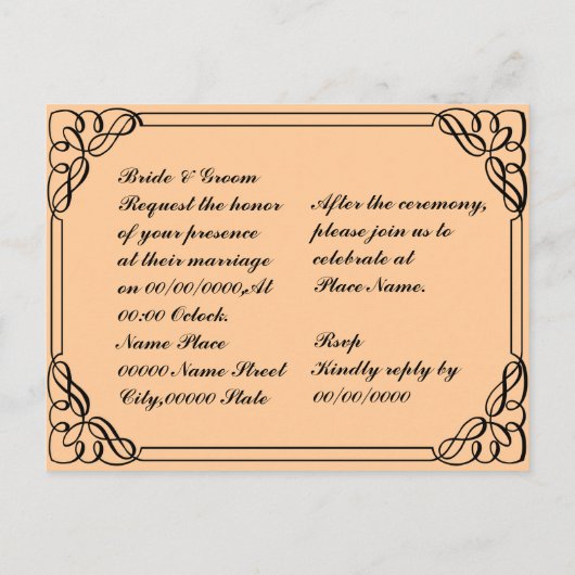 faire-part de mariage budgétaire (Dos)