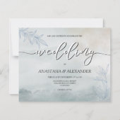 Faire-part de mariage budgétaire. Feuille de papie (Devant)