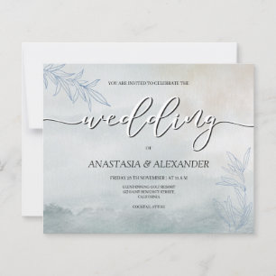 Faire-part de mariage budgétaire. Feuille de papie