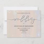 Faire-part de mariage budgétaire. Feuille de papie (Devant)