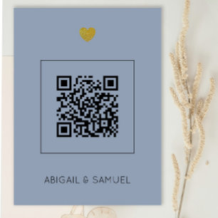 Faire-part de mariage budgétaire moderne avec code