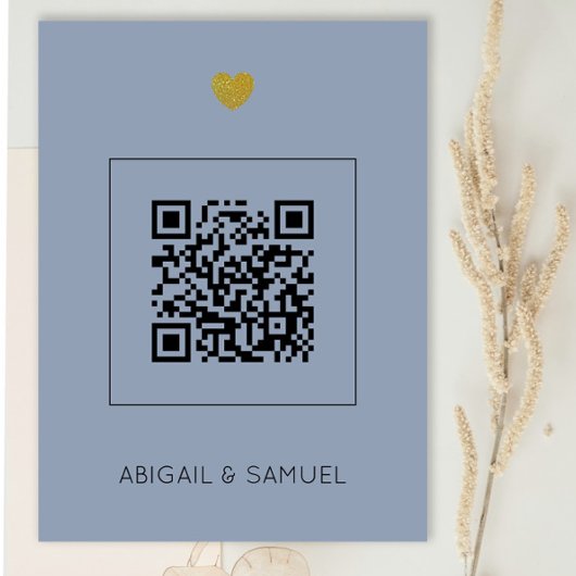 Faire-part de mariage budgétaire moderne avec code