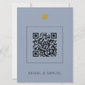 Faire-part de mariage budgétaire moderne avec code (Devant)