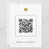 Faire-part de mariage budgétaire moderne avec code (Devant)