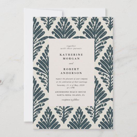 Faire-part de mariage budgétaire vintage de Bohême (Devant)