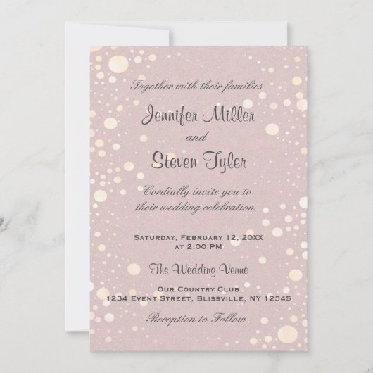 Faire-part de mariage | Bulles blanches (Devant)