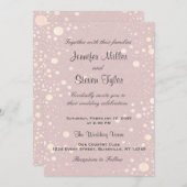 Faire-part de mariage | Bulles blanches (Devant / Derrière)