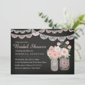 Faire-part de mariage Bunting Mason Jar Tableau (Debout devant)