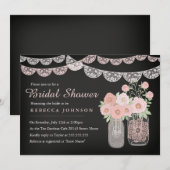 Faire-part de mariage Bunting Mason Jar Tableau (Devant / Derrière)