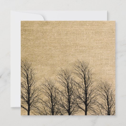 Faire-part de mariage Burlap et Birch Posh (Dos)