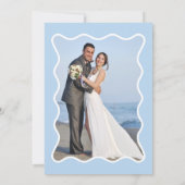 Faire-part de mariage Cabane Bleue Ondulée (Dos)