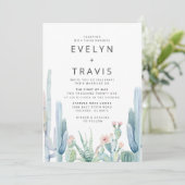 Faire-part de mariage Cactus (Debout devant)