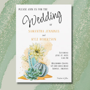 Faire-part de mariage Cactus