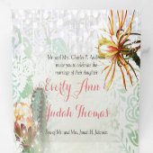 Faire-Part de Mariage Cactus Succulent Tout en Un (Intérieur en premier)