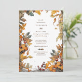 Faire-part de mariage Cadre d'Automne (Debout devant)