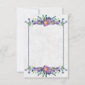 Faire-part de mariage cadre floral violet Budget  (Devant)