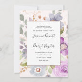 Faire-part de mariage cadre Lilac Blooms (Devant)
