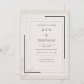 Faire-part de mariage Cadre moderne (Devant / Derrière)