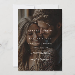 Faire-Part de Mariage Cadre Photo Minimaliste Rust